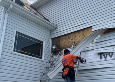 Siding Repair in Progress