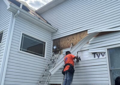 Siding Repair in Progress